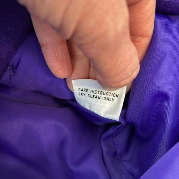 Vintage 90s Young Gallery Royal Purple Girls Long Dress Peacoat 7 - Picture 4 of 13